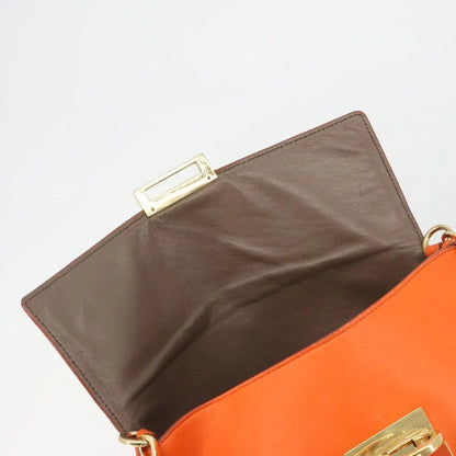 Salvatore Ferragamo Sookie Satchel Leather, Orange, Leather, Handbag