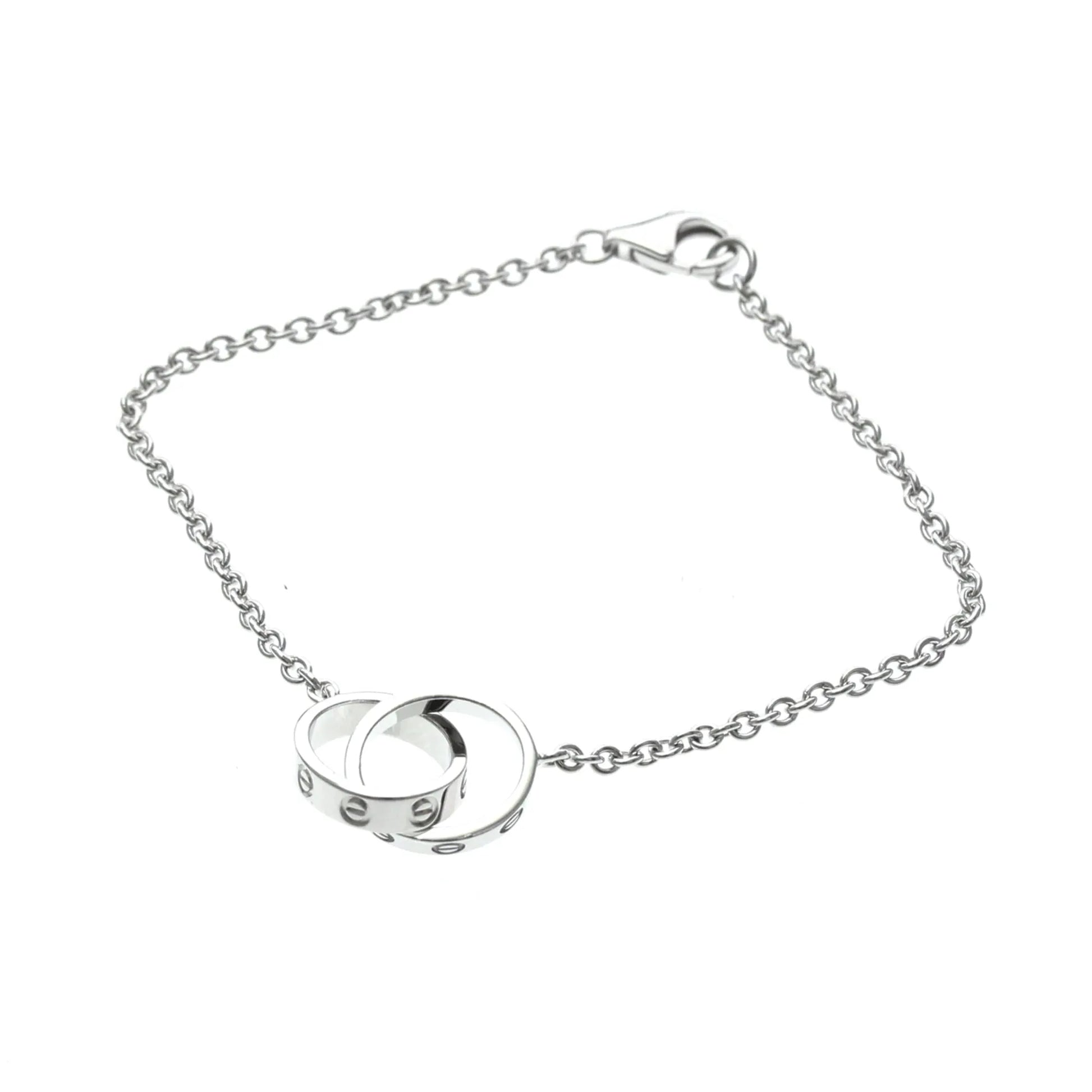 Cartier Love Interlocking 18K White Gold, Silver, White Gold, Bracelet