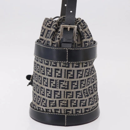 Fendi Zucchino Canvas, Navy, Canvas, Handbag