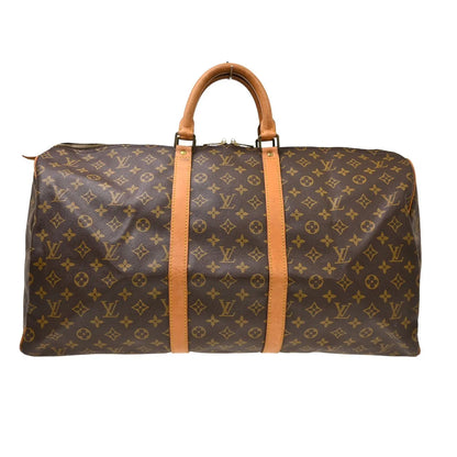 Louis Vuitton Keepall Canvas, Brown, Canvas, Travel Bag