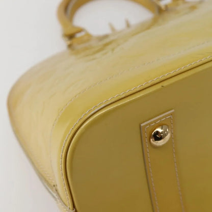 Louis Vuitton Alma Monogram Vernis, Beige, Patent Leather, Handbag