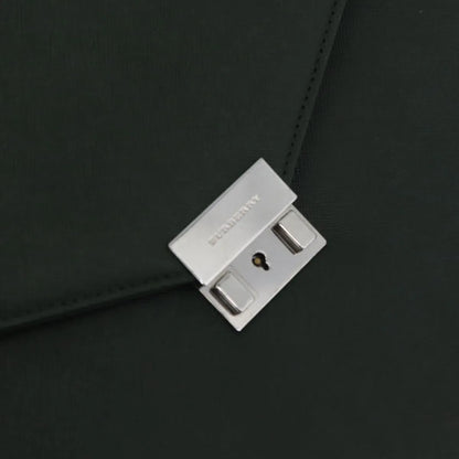 Burberry Briefcase Leather, Green, Leather, Briefcase