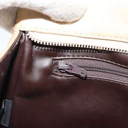 Bally Vintage Chain Quilted Leather, Beige, Leather, Shoulder Bag