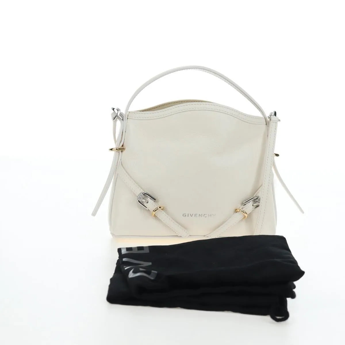 Givenchy Voyou Leather, White, Leather, Shoulder Bag