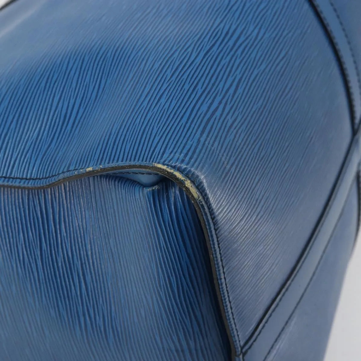 Louis Vuitton Keepall Epi, Blue, Leather, Travel Bag