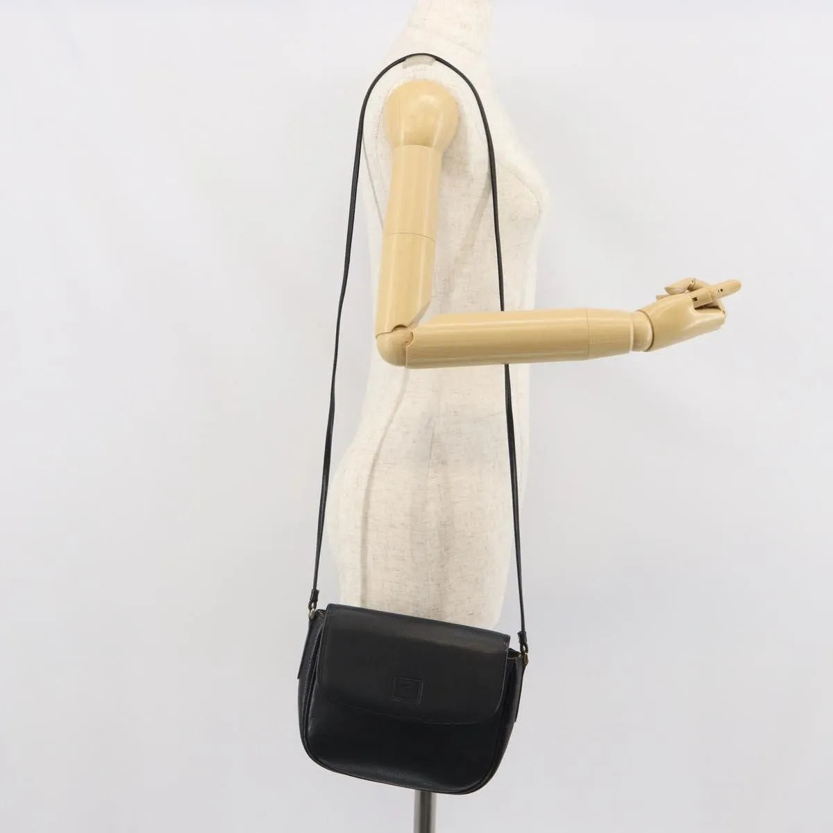 Burberry Vintage Leather, Black, Leather, Shoulder Bag
