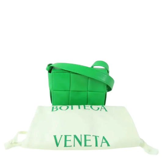 Bottega Veneta Candy Cassette Maxi Intrecciato Leather, Green, Leather, Crossbody Bag