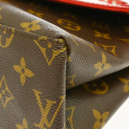 Louis Vuitton Saint Michel Monogram Canvas and Epi Leather, Brown, Leather, Shoulder Bag