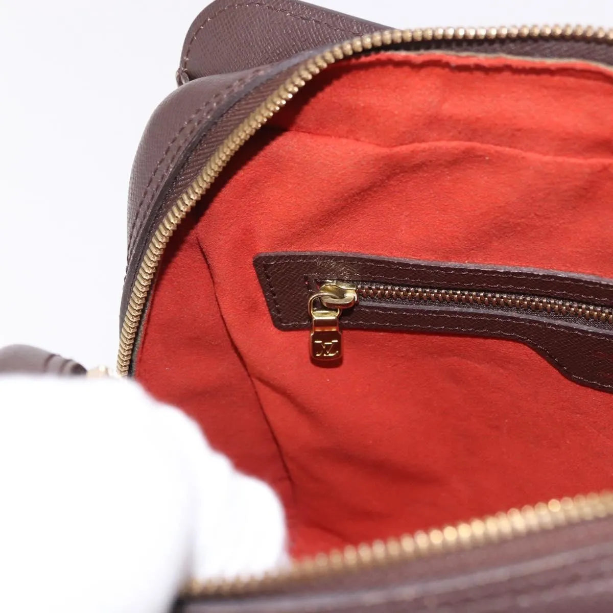 Louis Vuitton Triana Damier, Brown, Canvas, Handbag