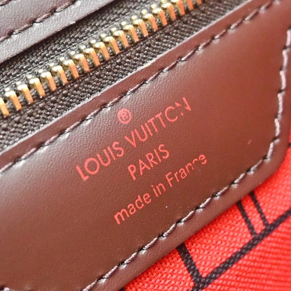 Louis Vuitton Neverfull Tote Damier Ebene, Brown, Canvas, Tote Bag