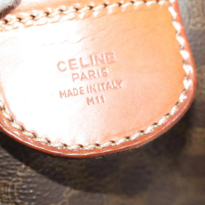 Celine Vintage Duffle Canvas and Leather, Brown, Canvas, Travel Bag