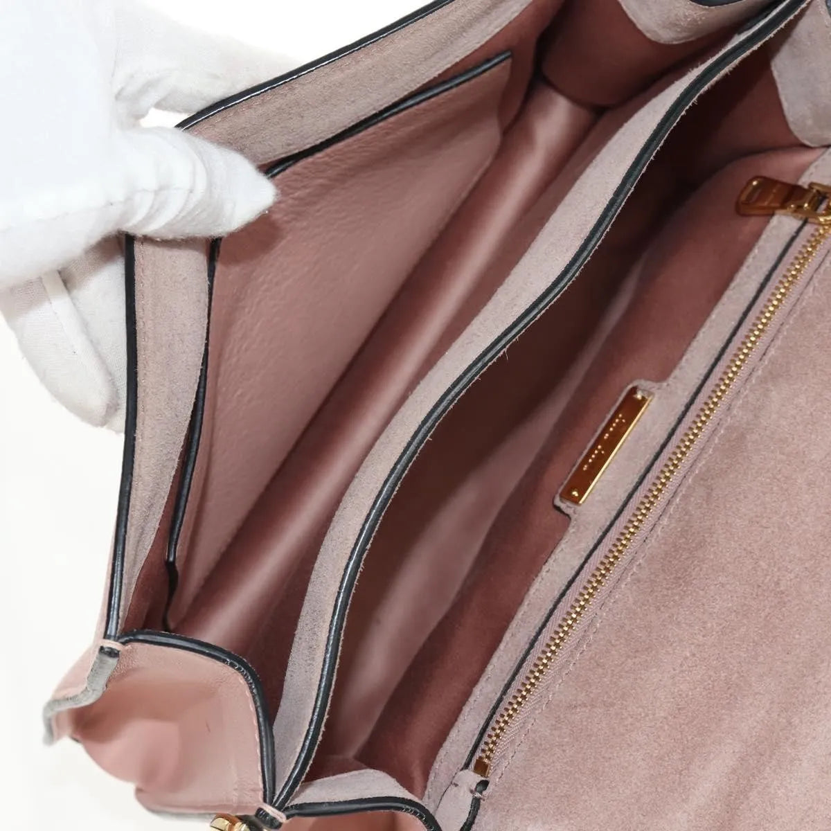 Miu Miu Madras Crystal Buckle Leather, Pink, Leather, Shoulder Bag