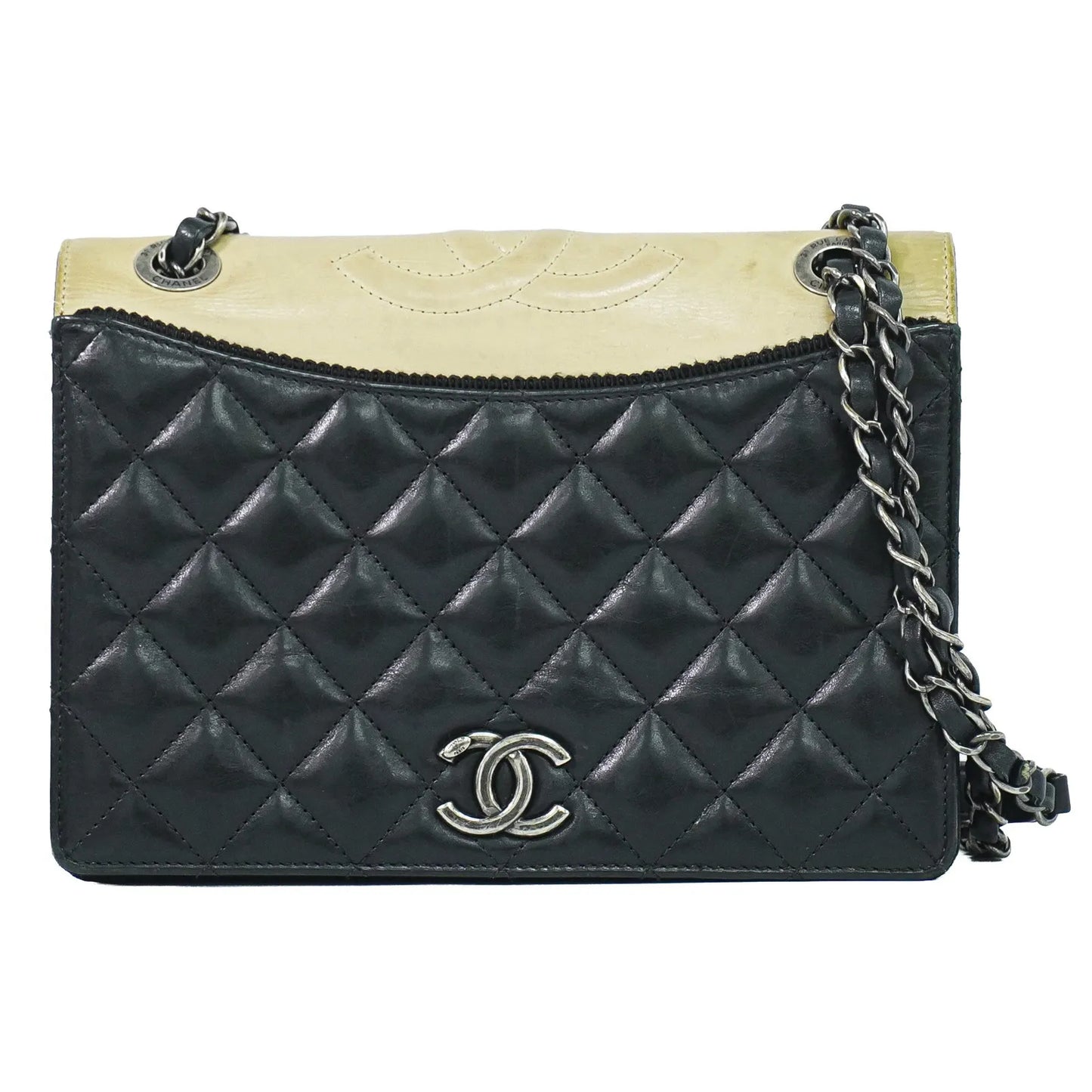 Chanel Ballerine Flap Quilted Lambskin, Black, Leather, Shoulder Bag