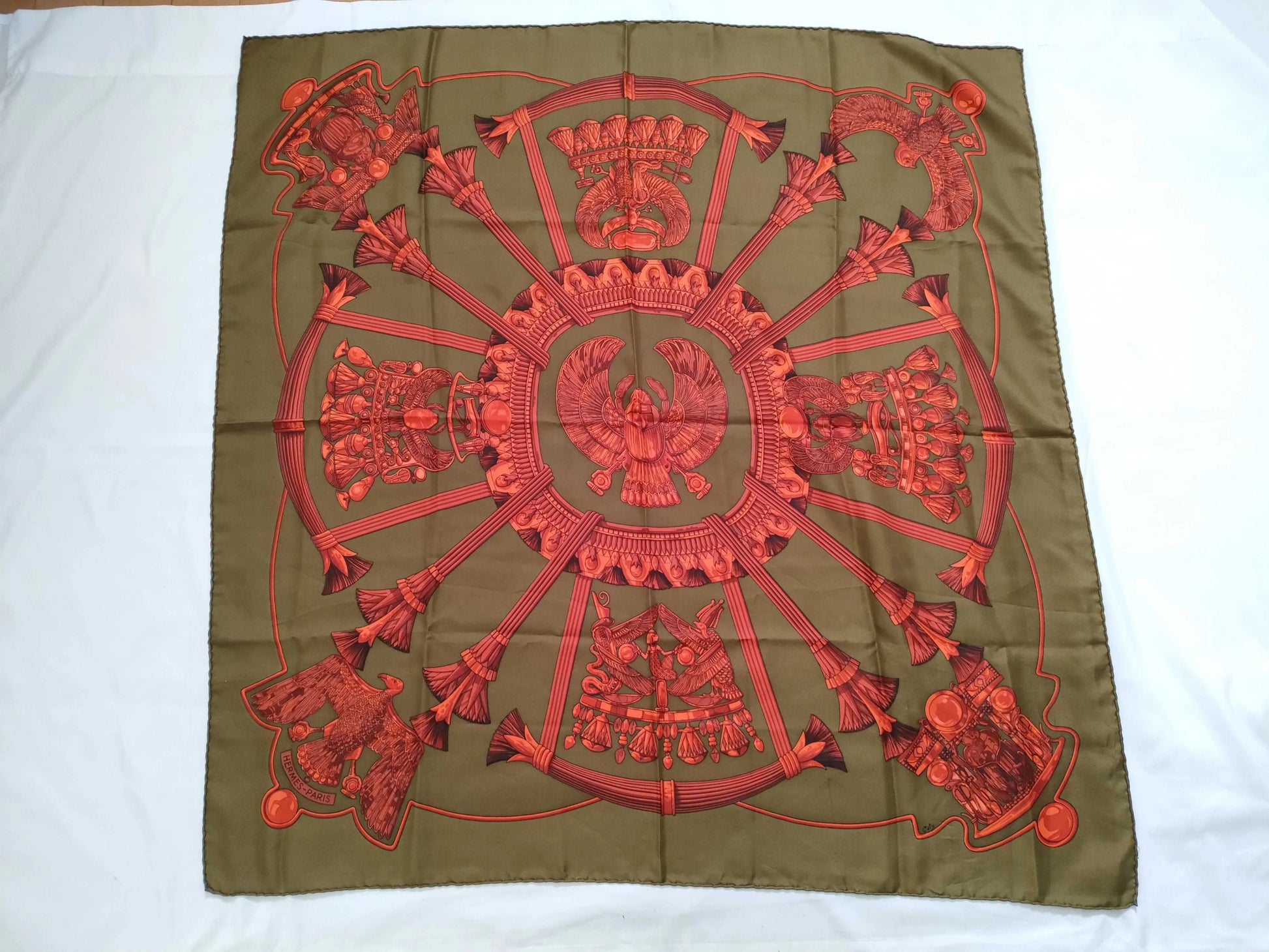 Hermes Carré 90 Silk multicolor, Multicolour, Silk, Scarf