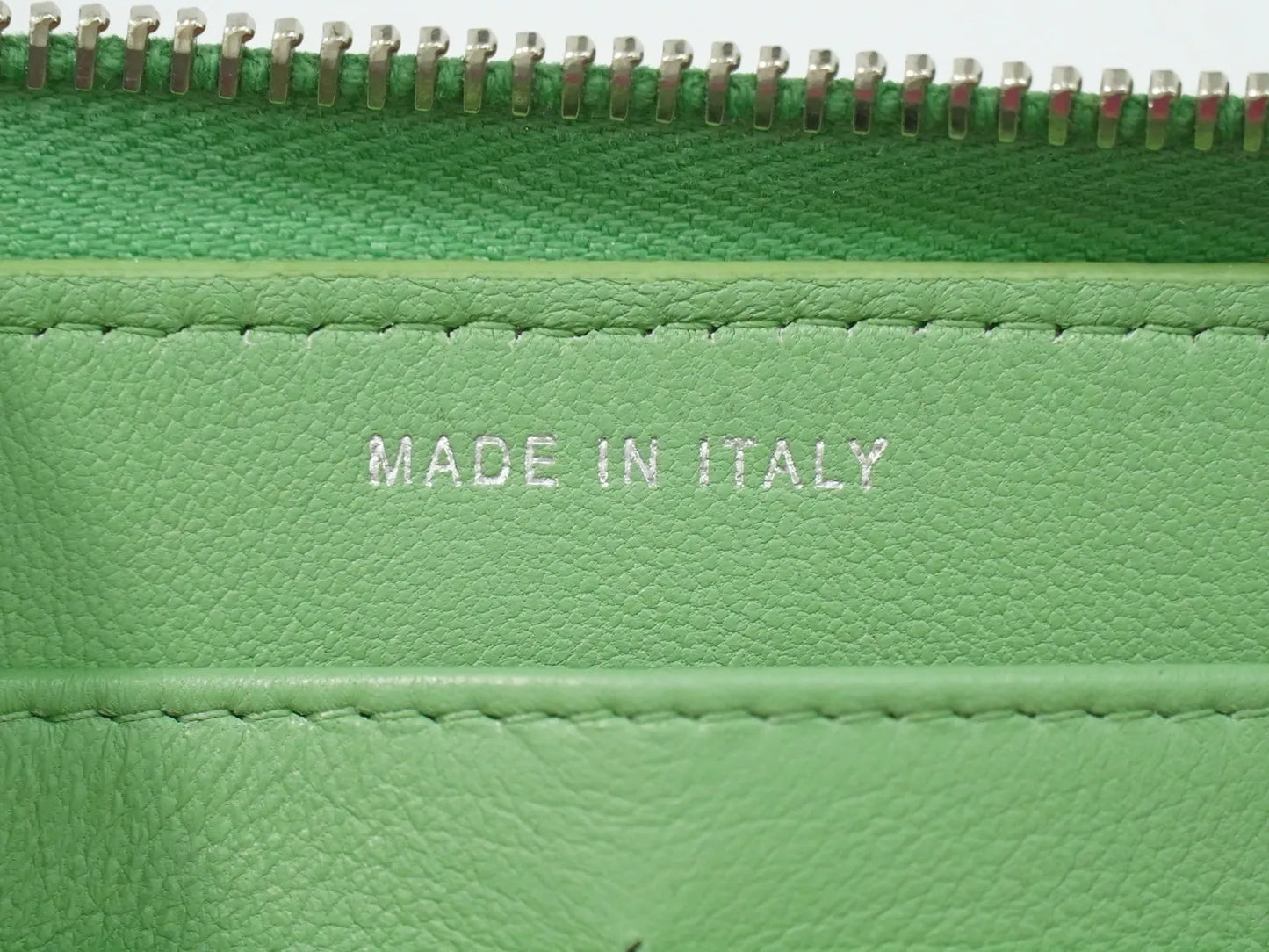 Chanel Wild Stitch Topics Wallet Lambskin, Green, Leather, Wallet