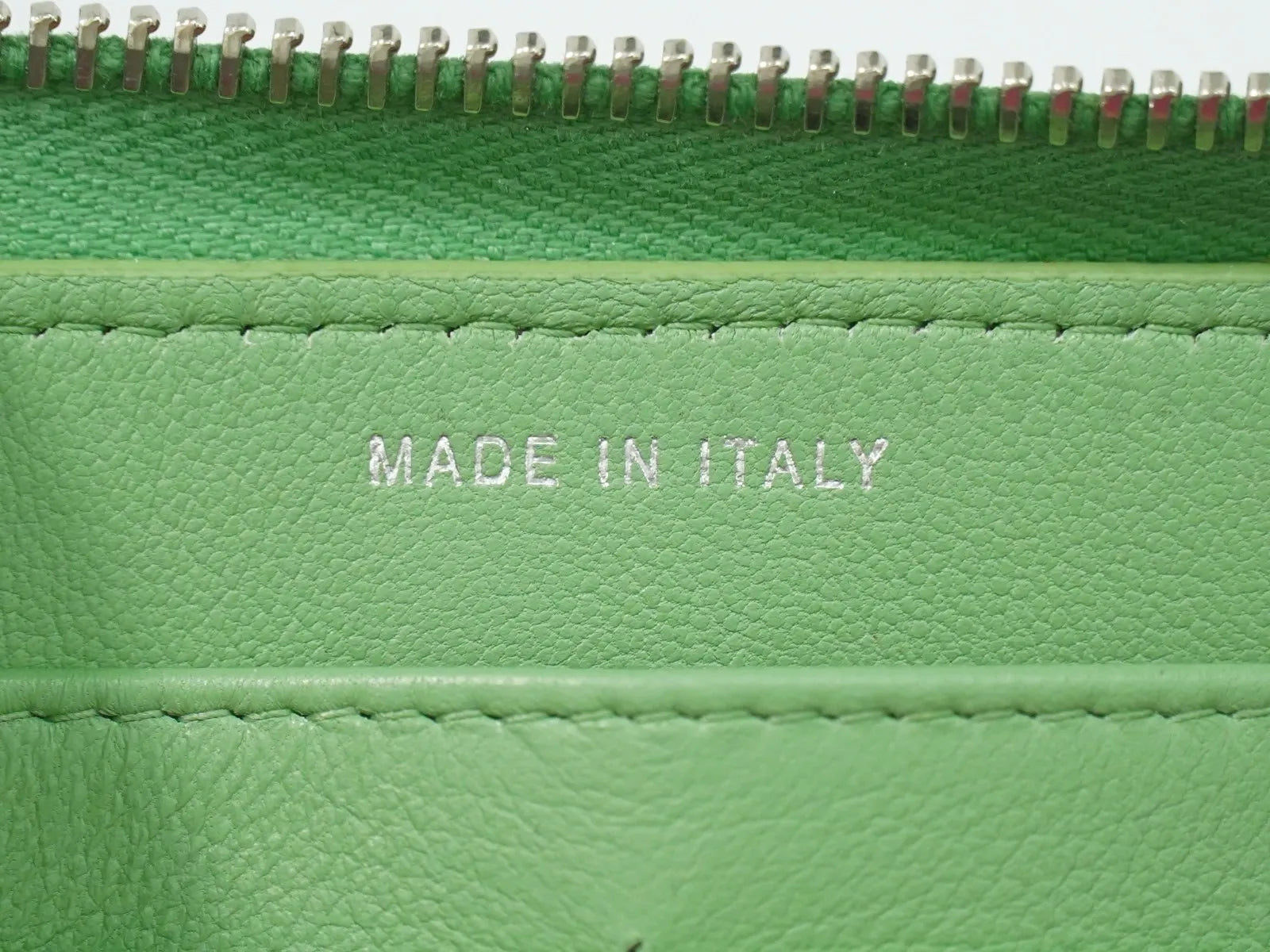 Chanel Wild Stitch Topics Wallet Lambskin, Green, Leather, Wallet