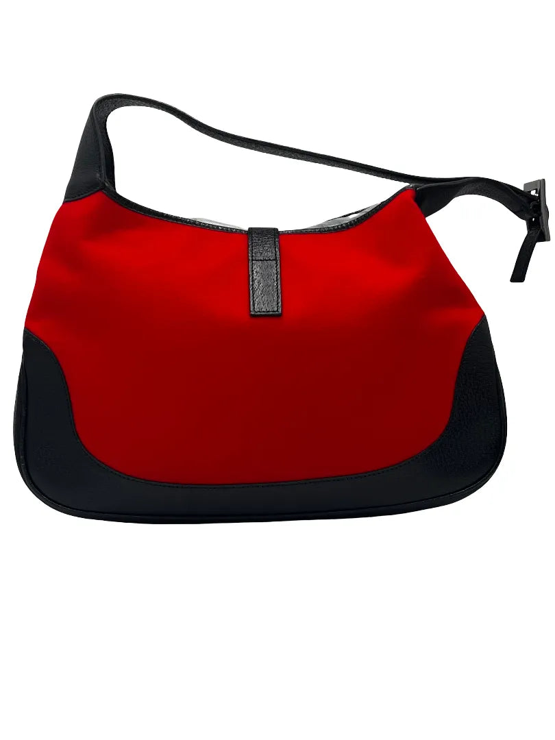 Gucci Vintage Jackie suede, Red, Canvas, Handbag