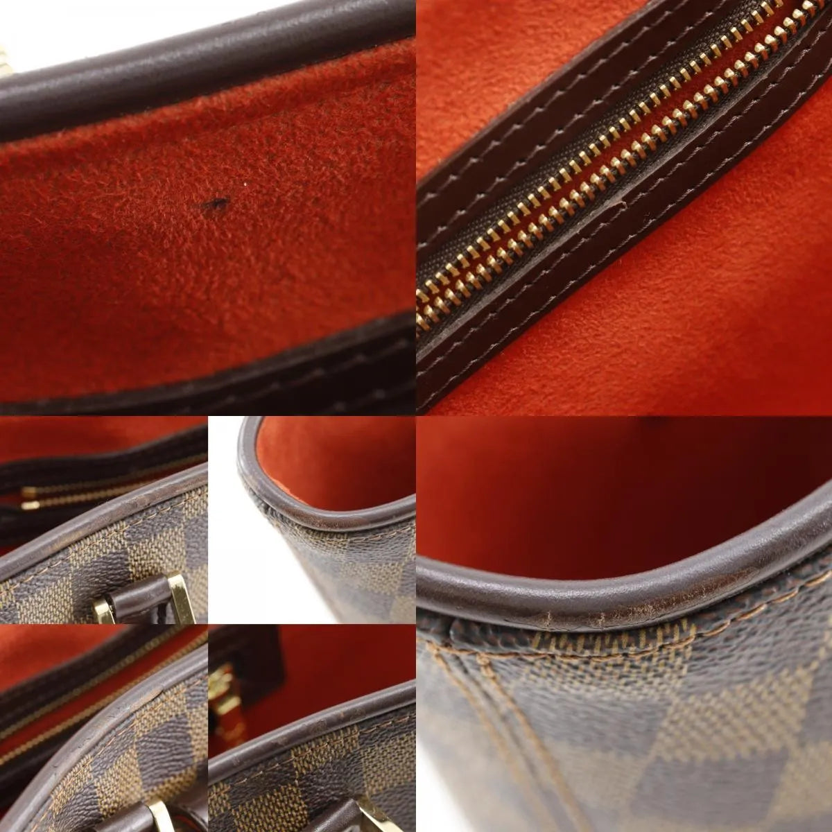 Louis Vuitton Manosque Damier, Brown, Canvas, Tote Bag