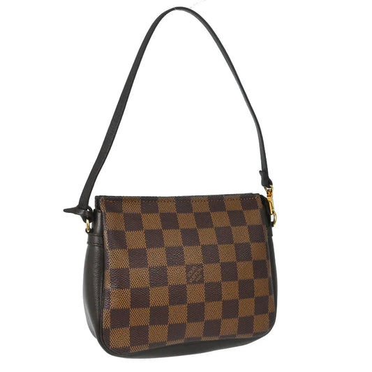 Louis Vuitton Trousse Make Up Damier, Brown, Canvas, Clutch