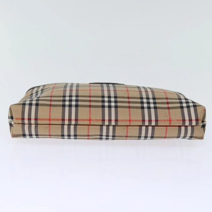 Burberry Nova check Pochette Canvas, Beige, Canvas, Clutch