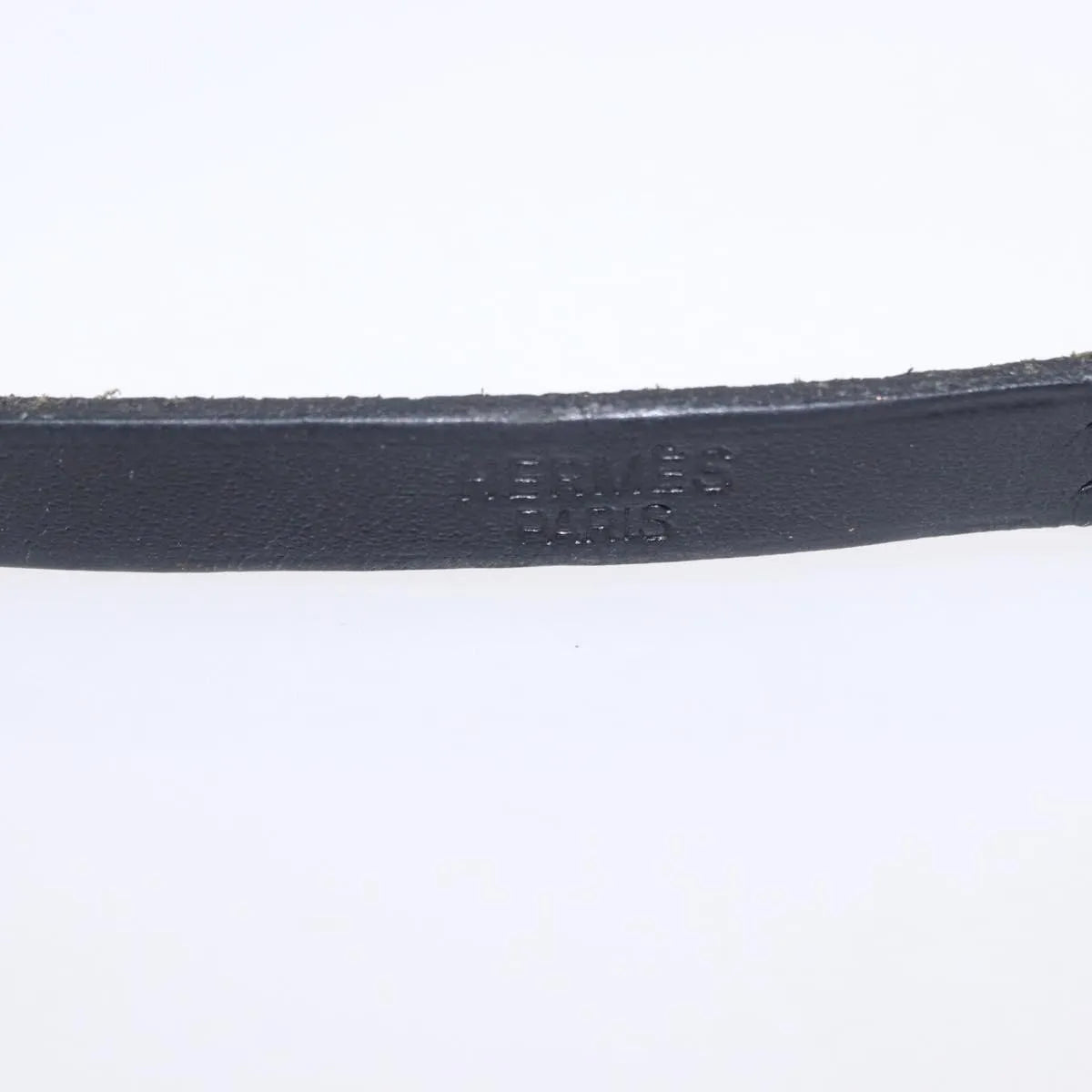 Hermes Hapi 3 Leather with Metal, Black, Leather, Bracelet
