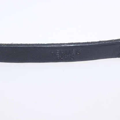 Hermes Hapi 3 Leather with Metal, Black, Leather, Bracelet