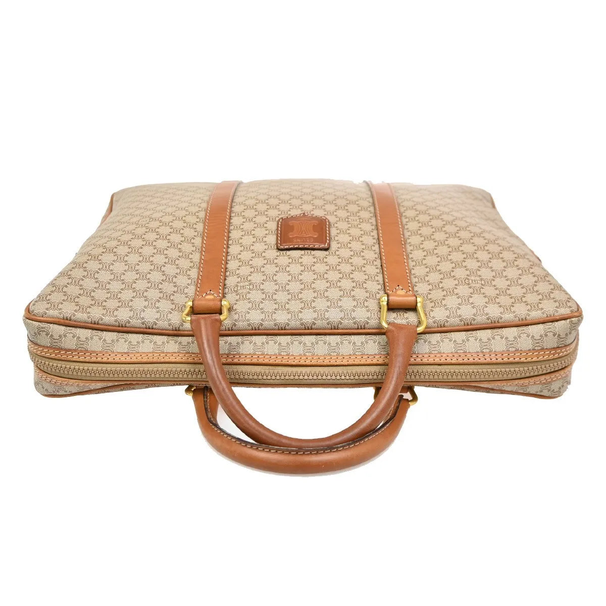 Celine Macadam Canvas and leather, Brown, Canvas, Briefcase