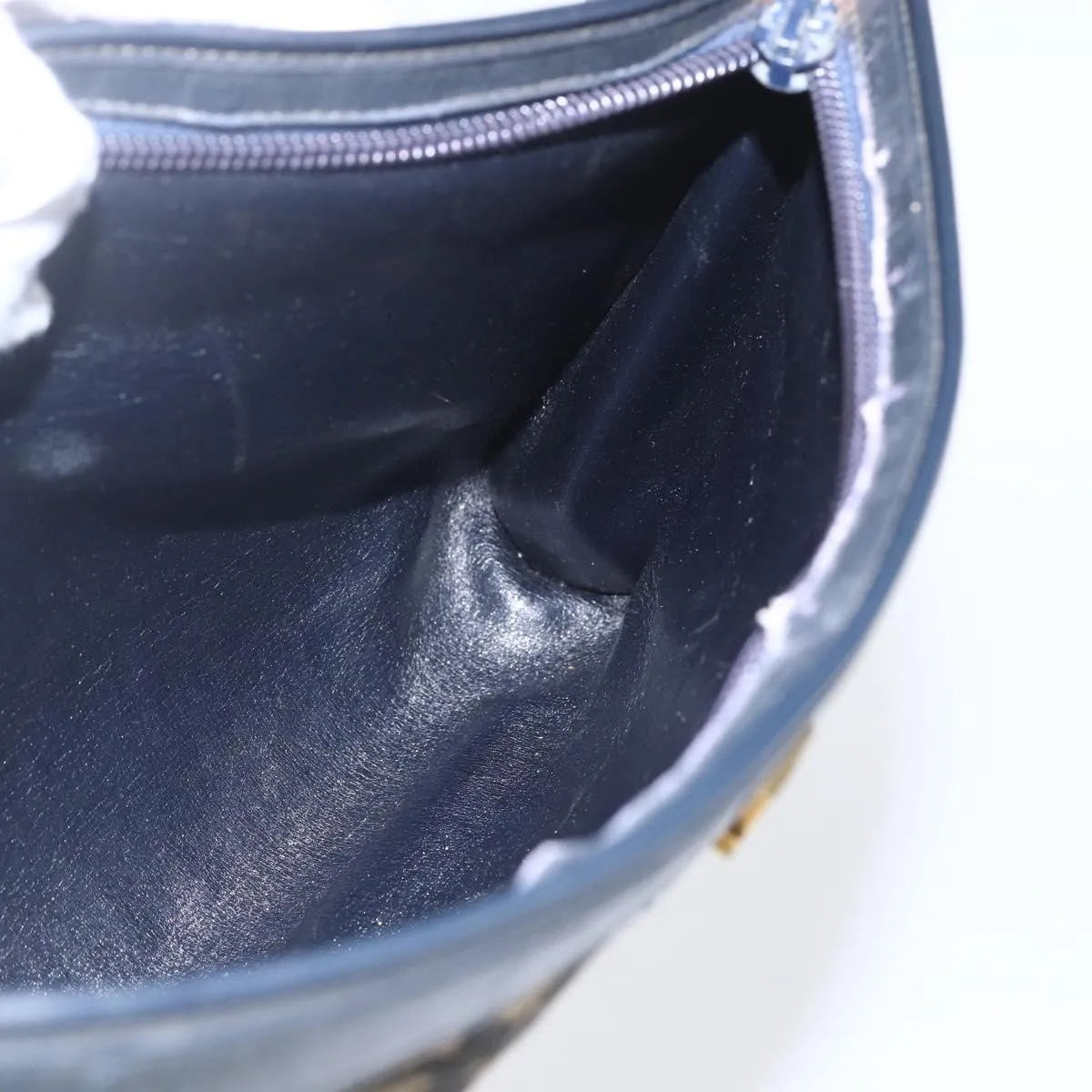Christian Dior Vintage Trotter Canvas, Navy, Canvas, Shoulder Bag