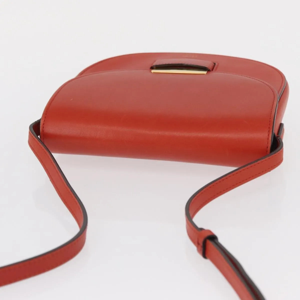 Celine Trotteur Messenger Calfskin, Orange, Leather, Shoulder Bag