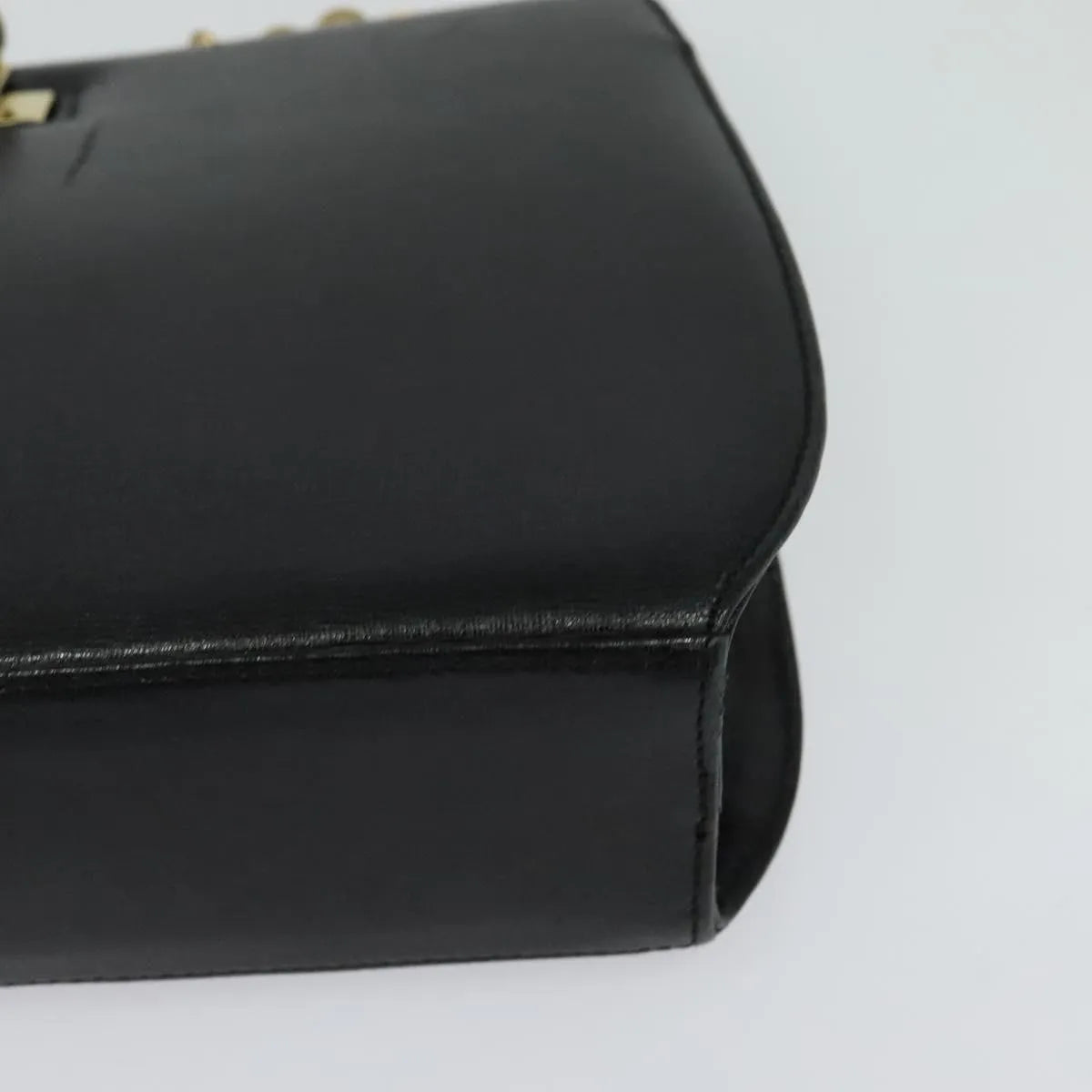 Salvatore Ferragamo Shoulder Leather, Black, Leather, Shoulder Bag