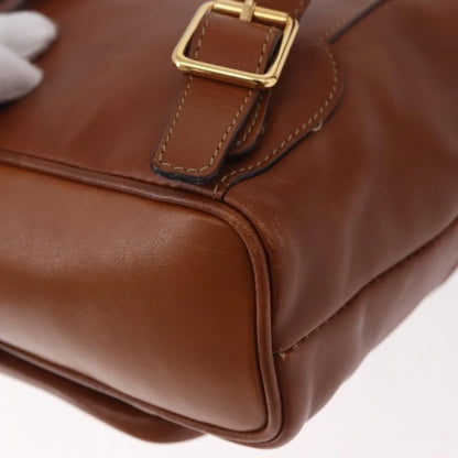 Gucci Vintage Bamboo Leather, Brown, Leather, Backpack