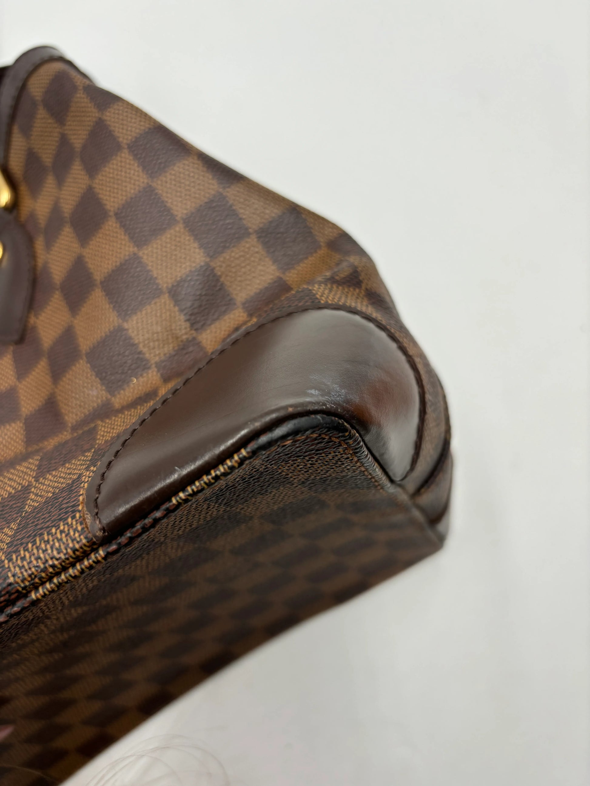 Louis Vuitton Hampstead Damier Ebene, Brown, Canvas, Tote Bag