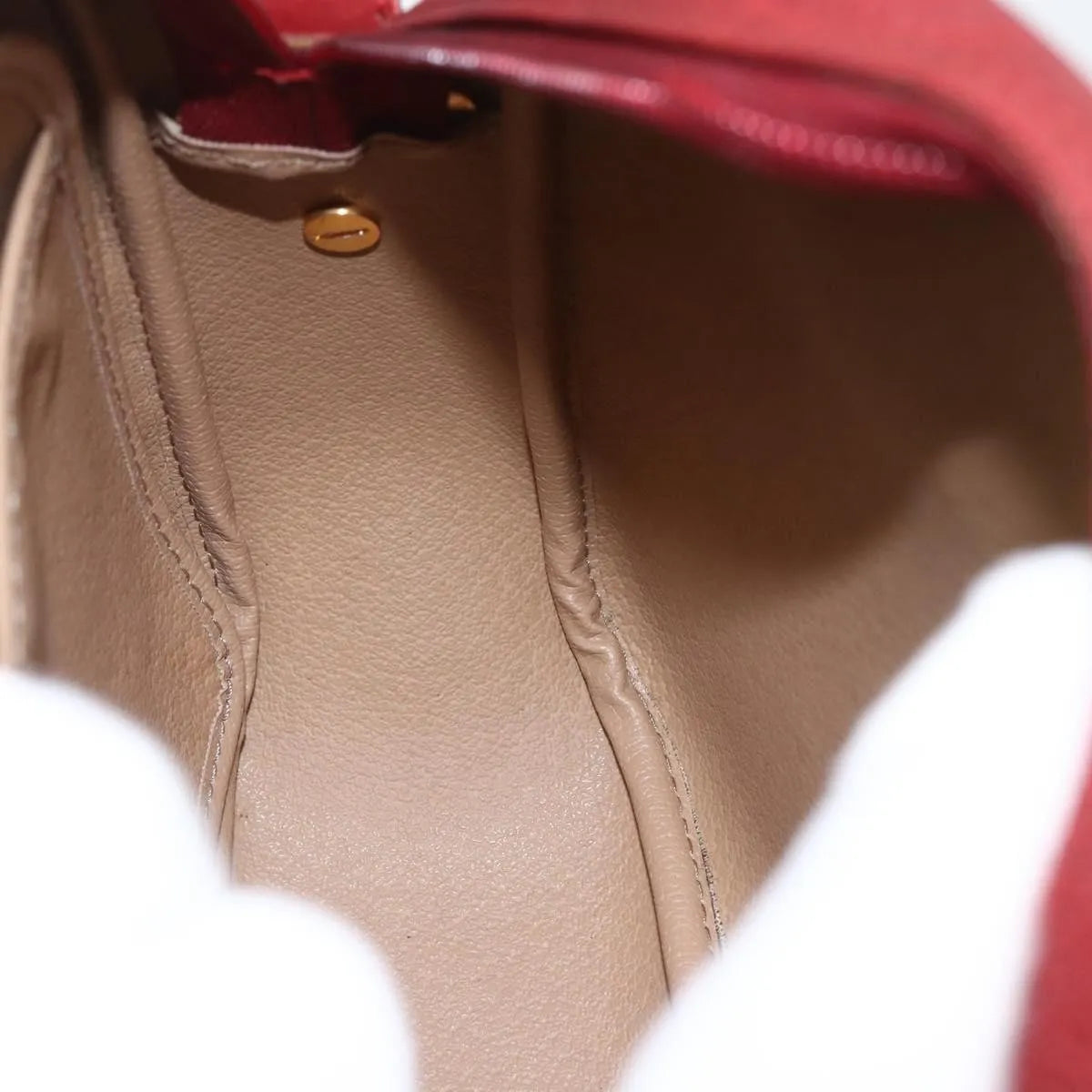 Christian Dior Vintage Trotter Canvas, Red, Canvas, Shoulder Bag