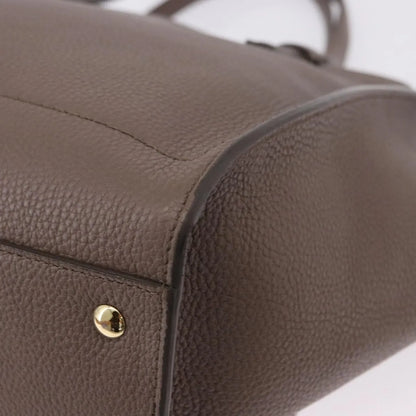 Salvatore Ferragamo Amy Tote Pebbled Leather, Beige, Leather, Tote Bag