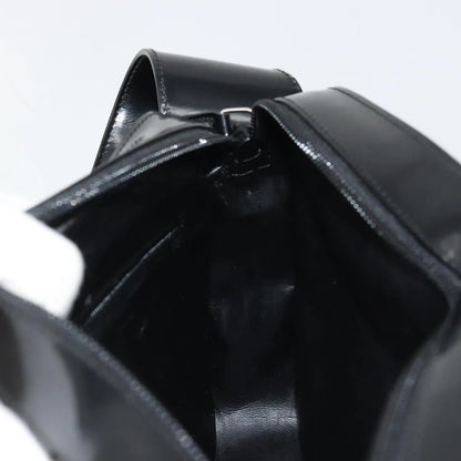 Gucci Vintage G logo Leather, Black, Patent Leather, Shoulder Bag