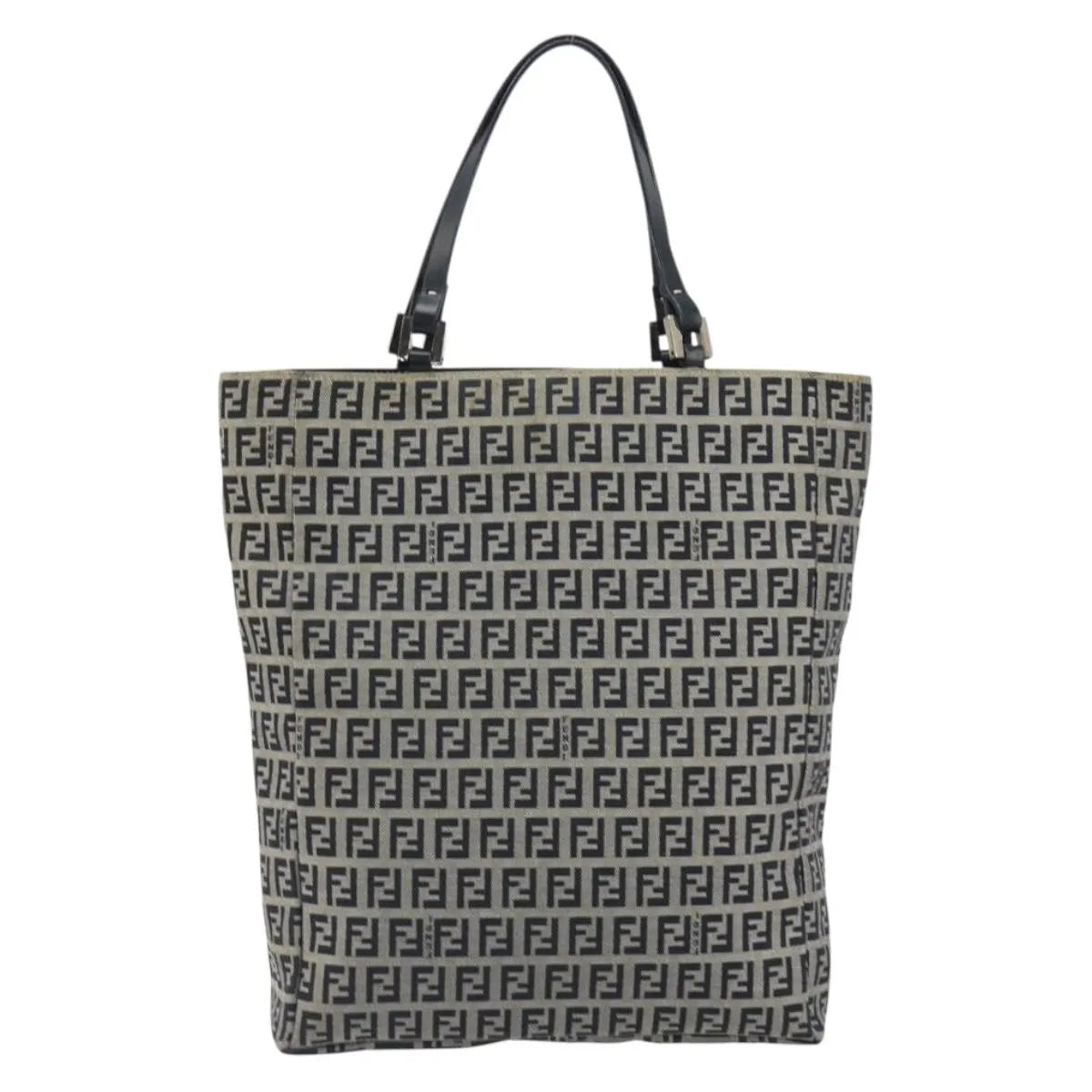 Fendi Vintage Tote Zucchino Canvas, Navy, Canvas, Tote Bag