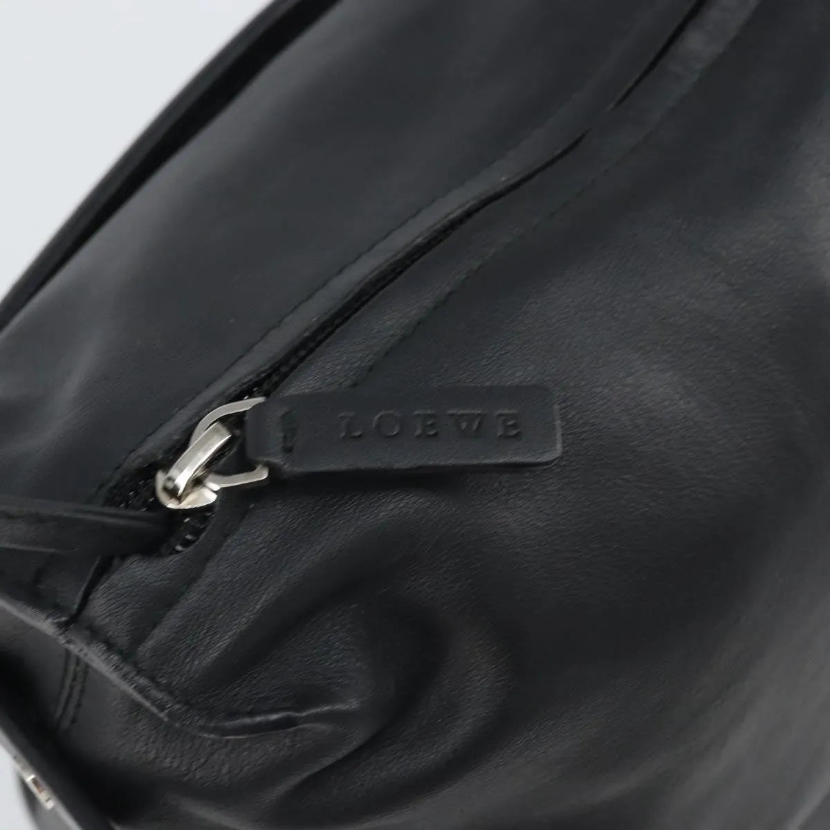 Loewe Vintage Leather, Black, Leather, Handbag