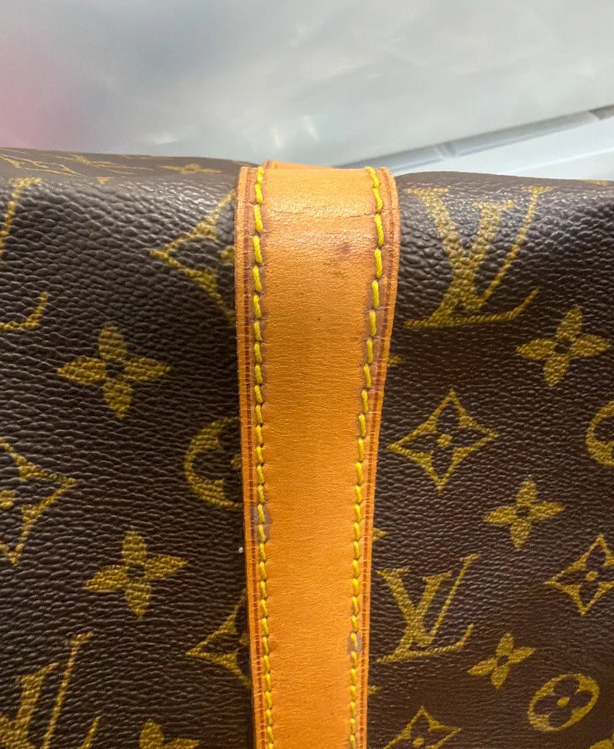 Louis Vuitton Keepall Monogram, Brown, Canvas, Travel Bag