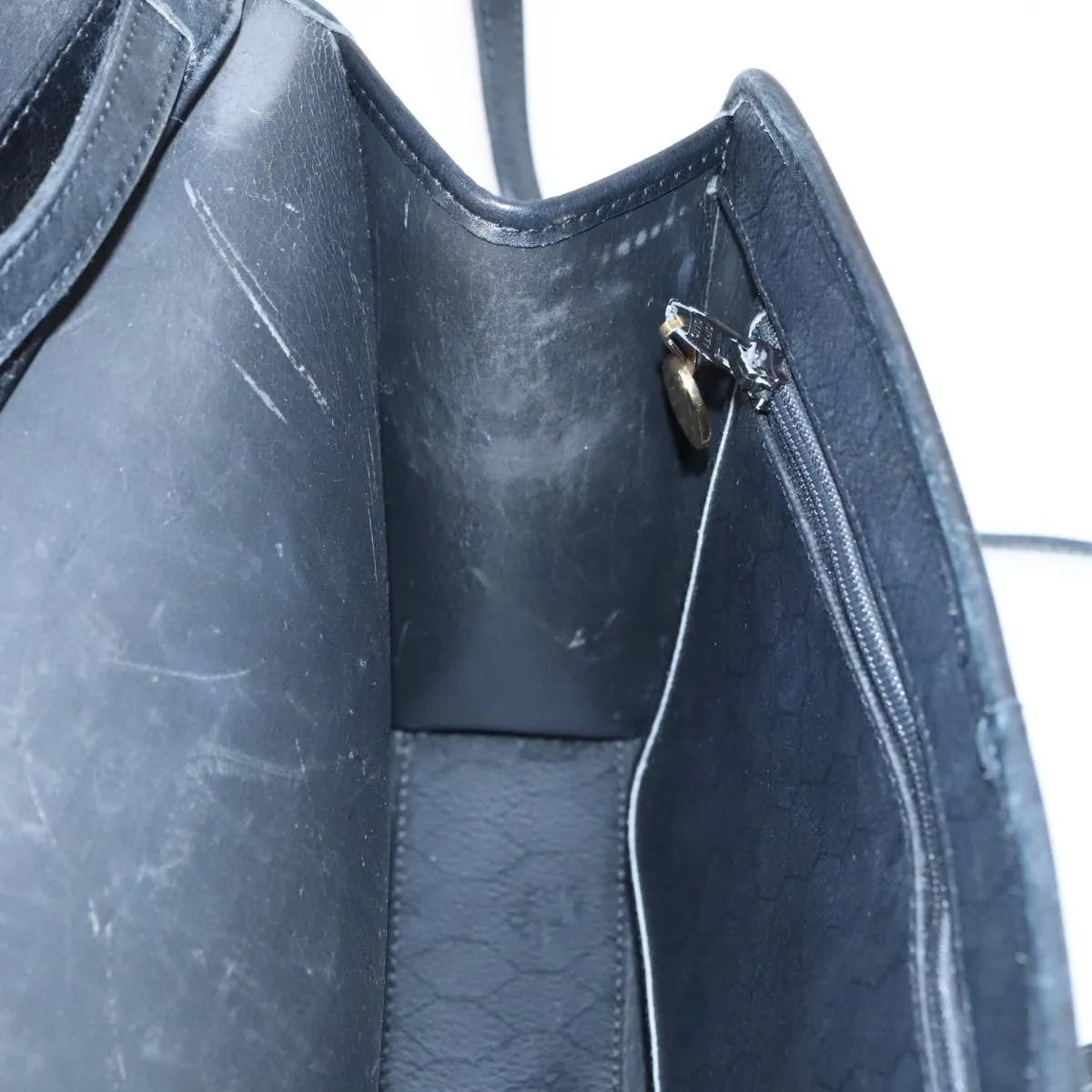 Christian Dior Vintage Honeycomb Flap Canvas and Leather, Black, Canvas, Shoulder Bag