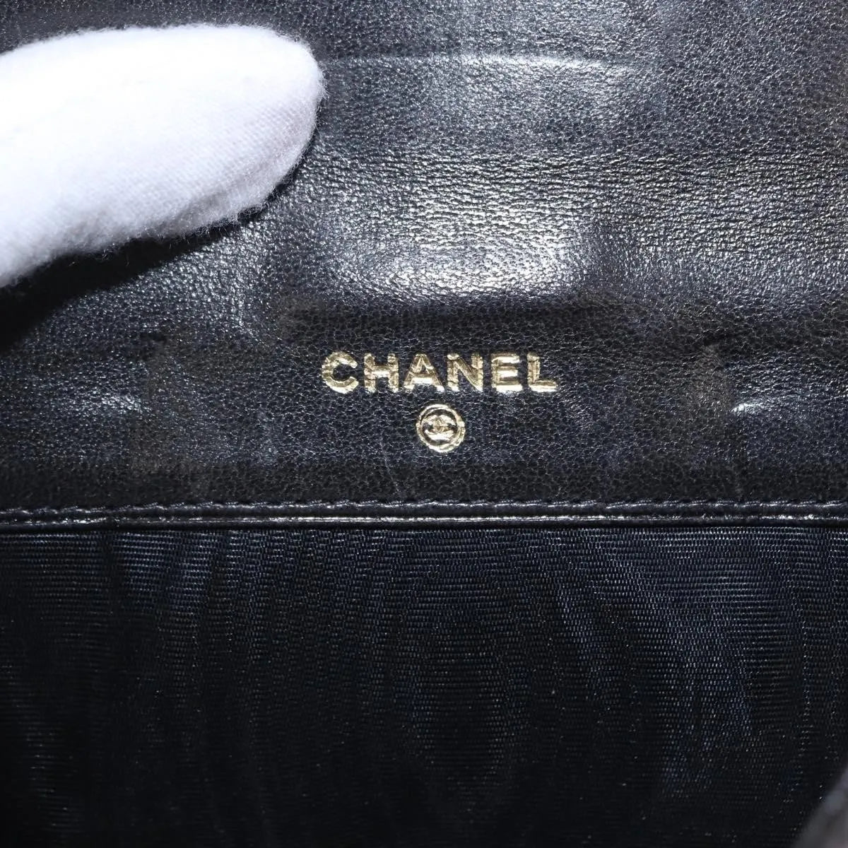Chanel Vintage Timeless Bifold Lambskin, Black, Leather, Wallet