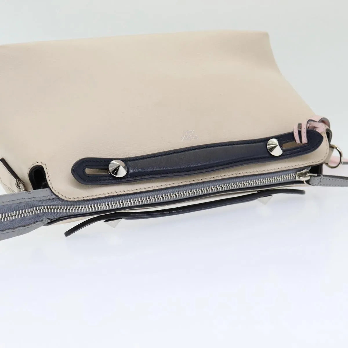 Fendi By The Way Satchel Leather, Beige, Leather, Handbag