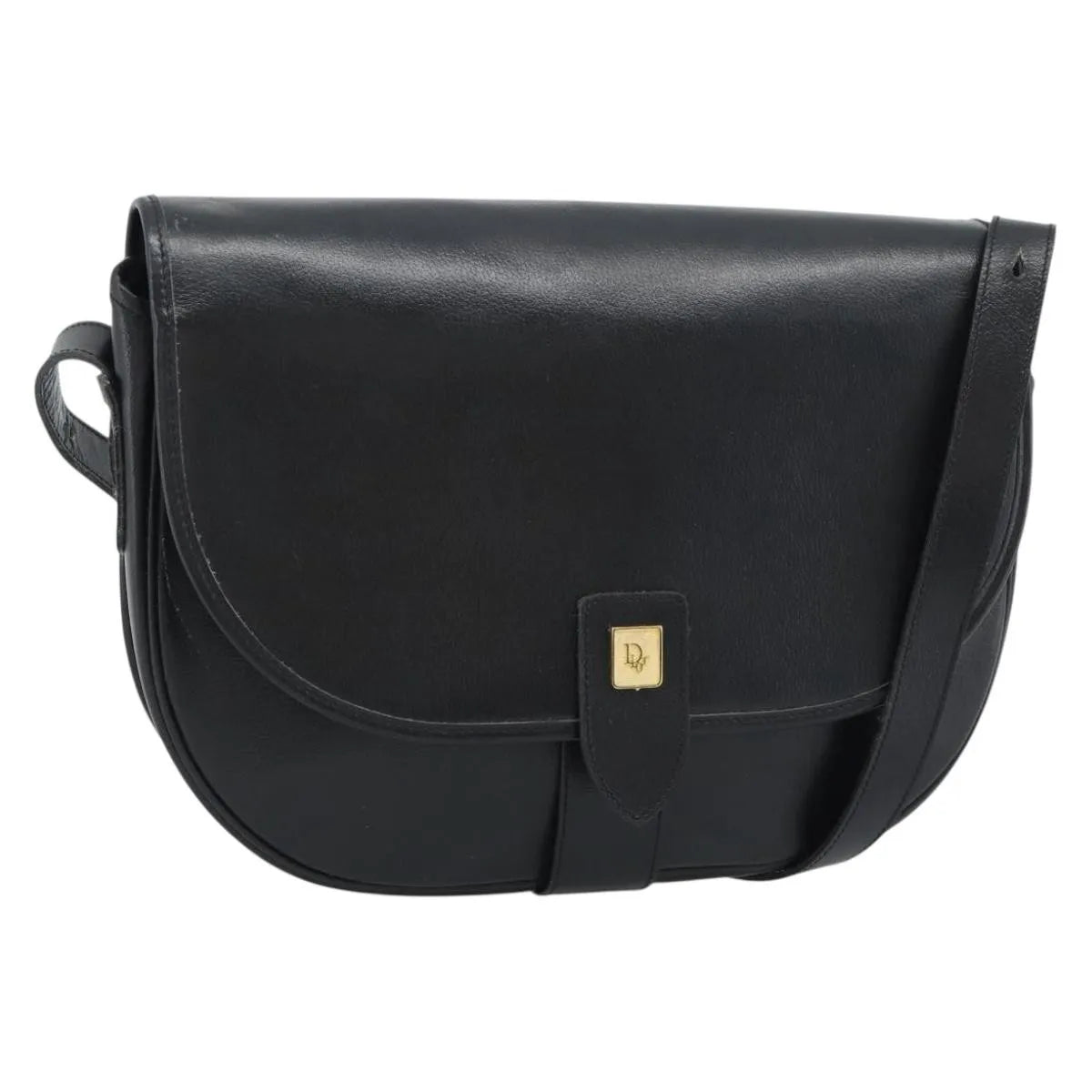 Christian Dior Vintage Leather, Black, Leather, Shoulder Bag