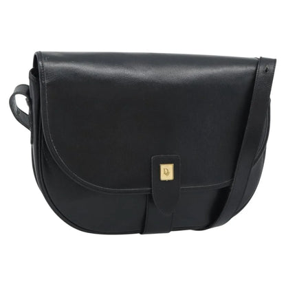 Christian Dior Vintage Leather, Black, Leather, Shoulder Bag