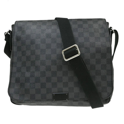 Louis Vuitton District Messenger Damier Graphite, Black, Canvas, Shoulder Bag