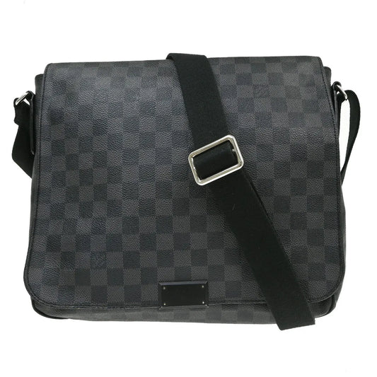 Louis Vuitton District Messenger Damier Graphite, Black, Canvas, Shoulder Bag