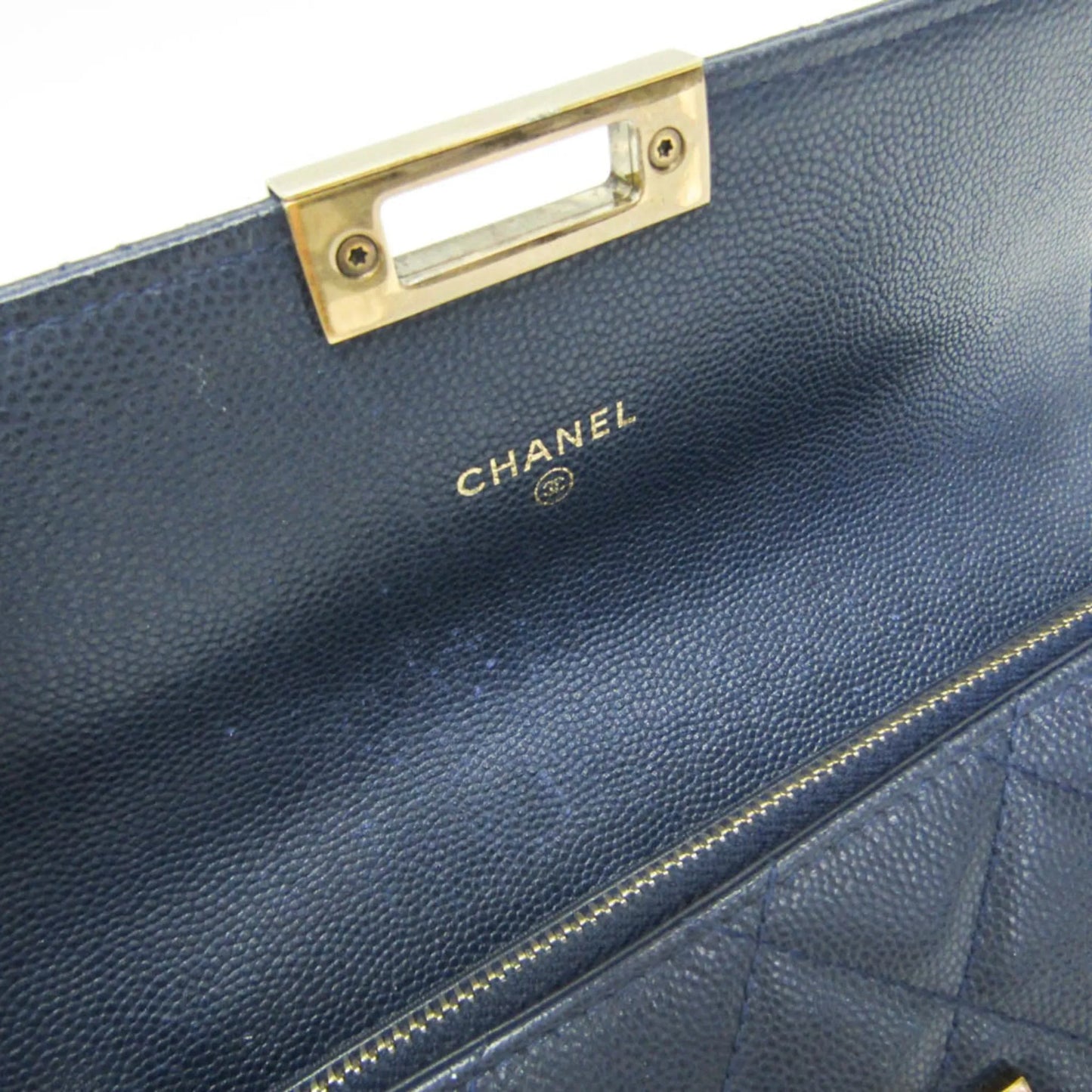 Chanel Matelasse Zippy CC, Navy, Calfskin, Wallet