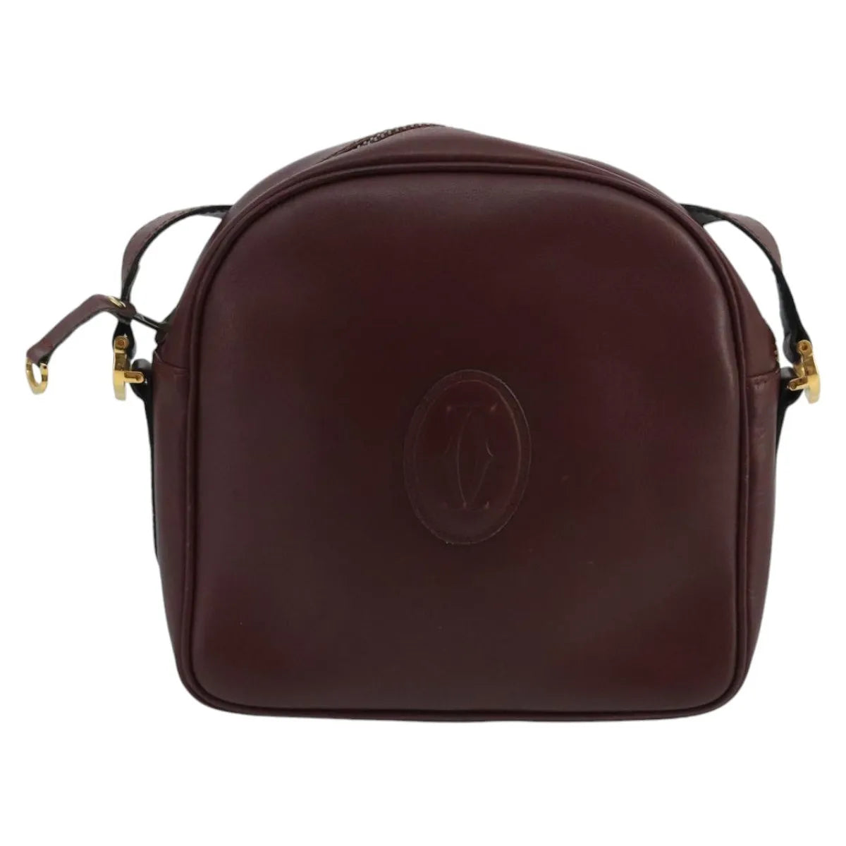 cartier Must de Cartier Leather, Burgundy, Leather, Shoulder Bag
