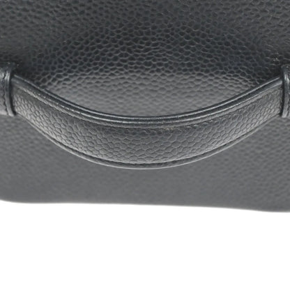 Chanel Vintage Timeless Cosmetic Case Caviar, Black, Leather, Handbag