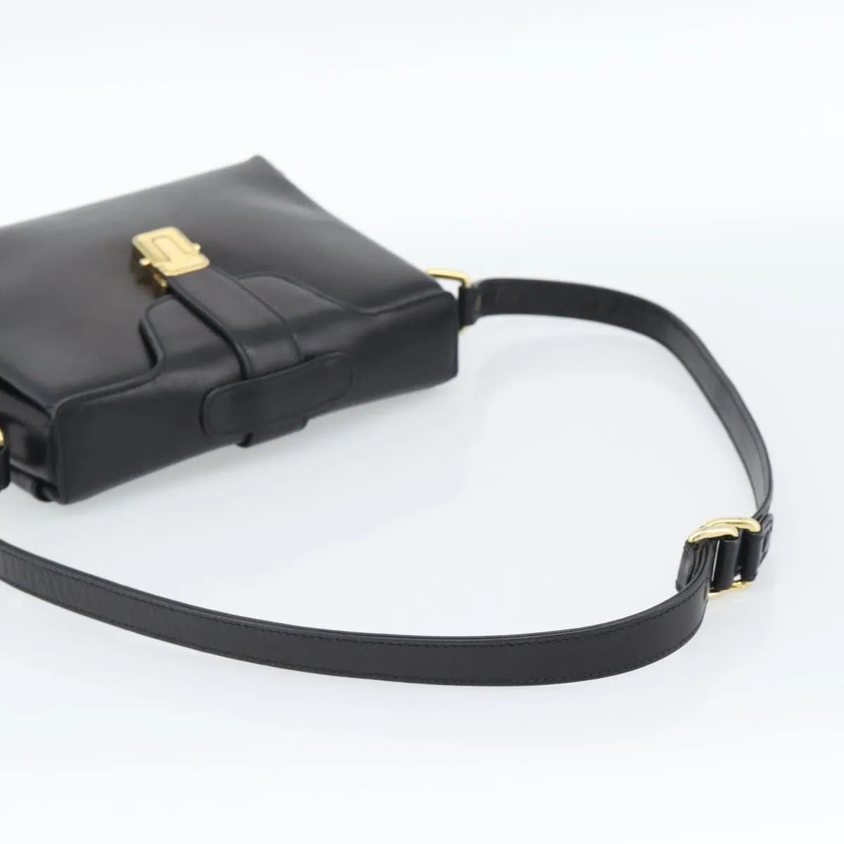 Gucci Vintage Leather, Black, Leather, Shoulder Bag