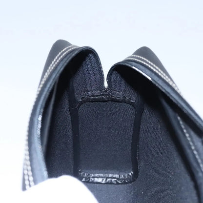 Christian Dior Vintage Honeycomb Zip Coated Canvas, Black, Canvas, Clutch